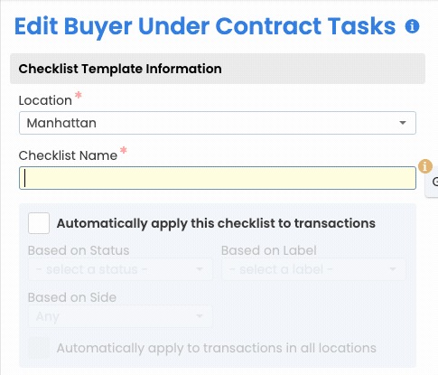 create powerful transaction checklists