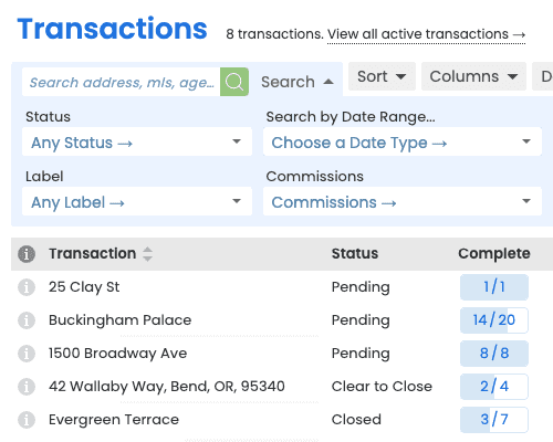 Custom transaction report builder