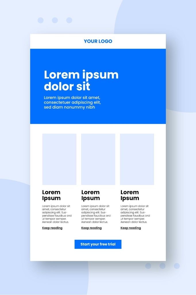 Newsletter layout example