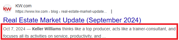 Meta description example