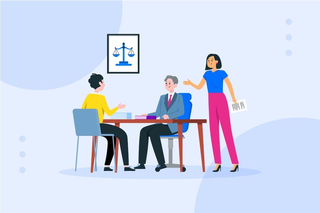 Real estate professional reviewing insurance documents