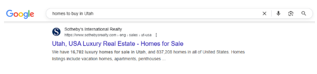 Search result example