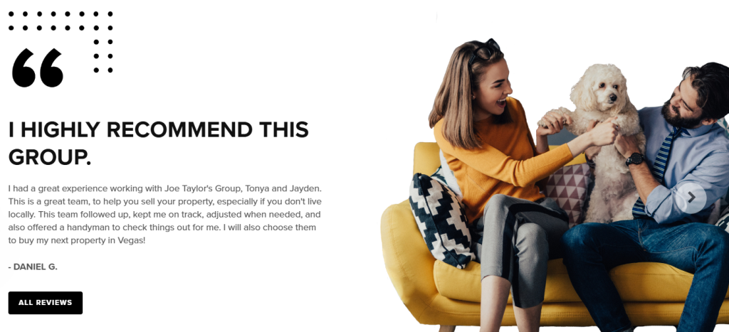 Social proof example