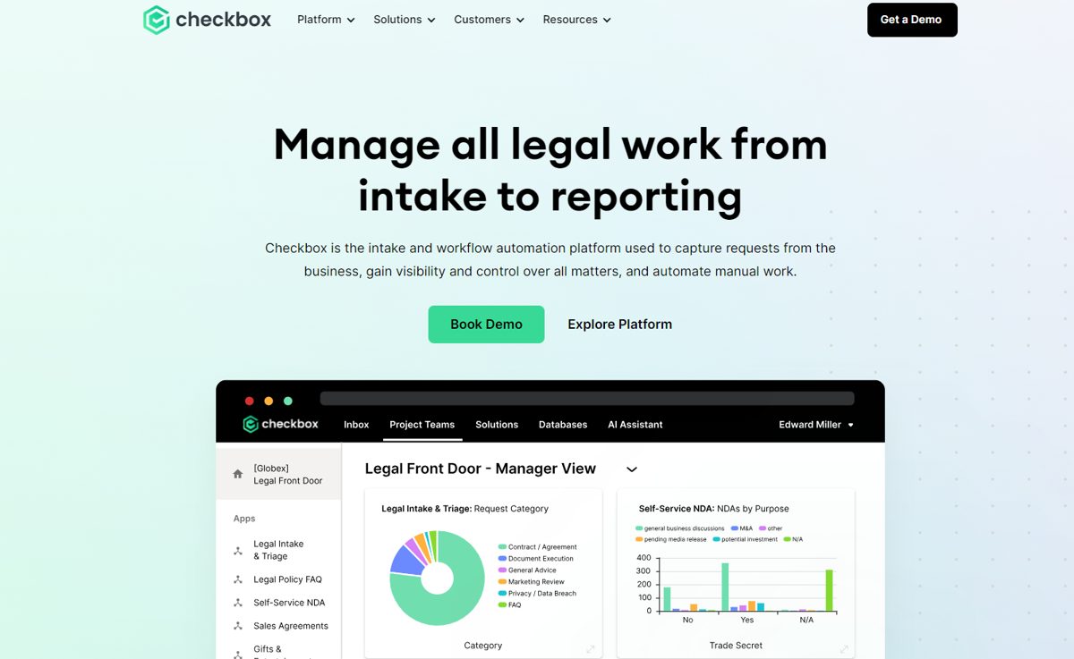 CheckboxAI document workflow automation screen