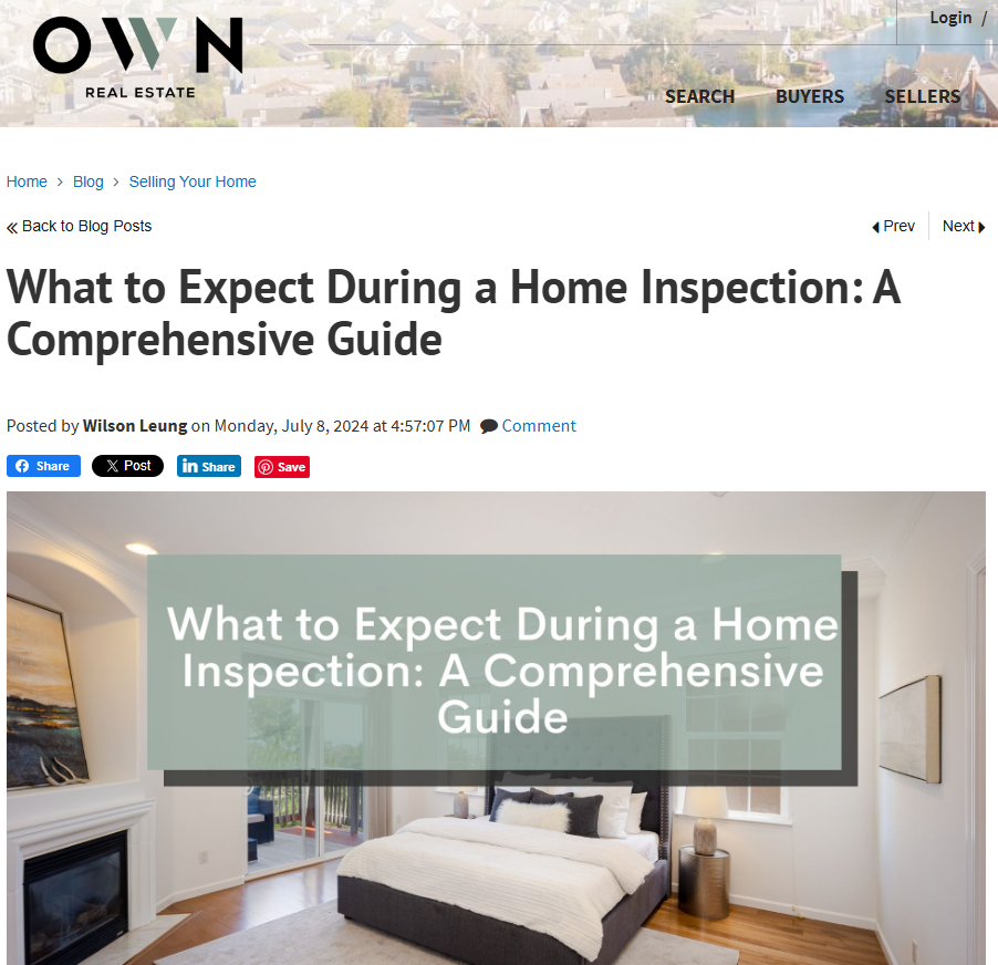 Example home inspection blog