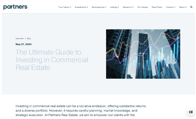 Example real estate investing blog