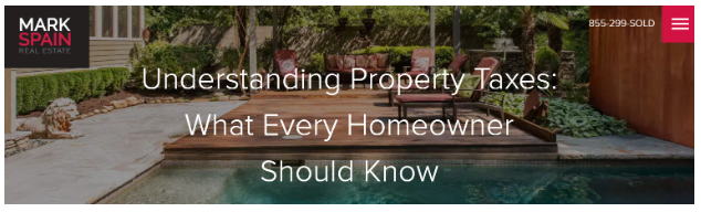 Example property tax blog