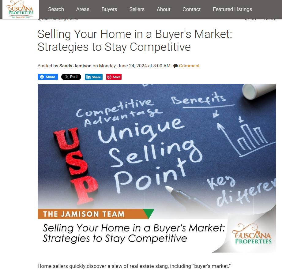 Example buyer's market blog