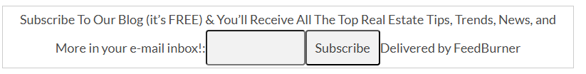 Example CTA: subscribe to blog