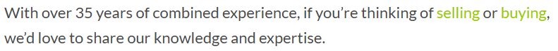 Example CTA: contact agent