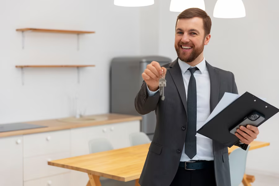 Portrait of a male real estate agent