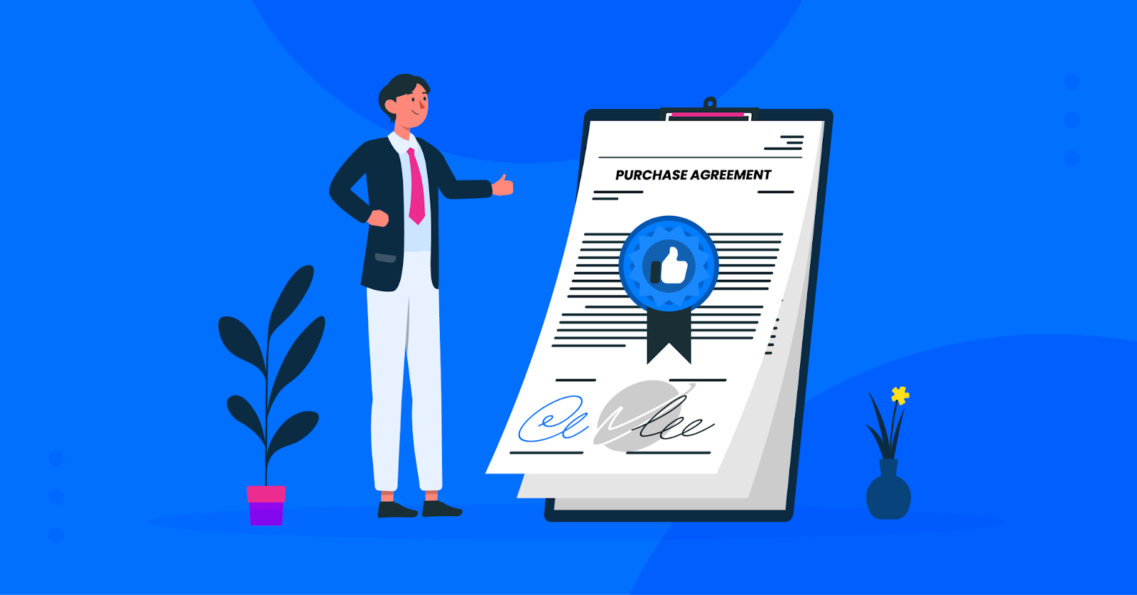 Broker reviewing transaction documents on screen