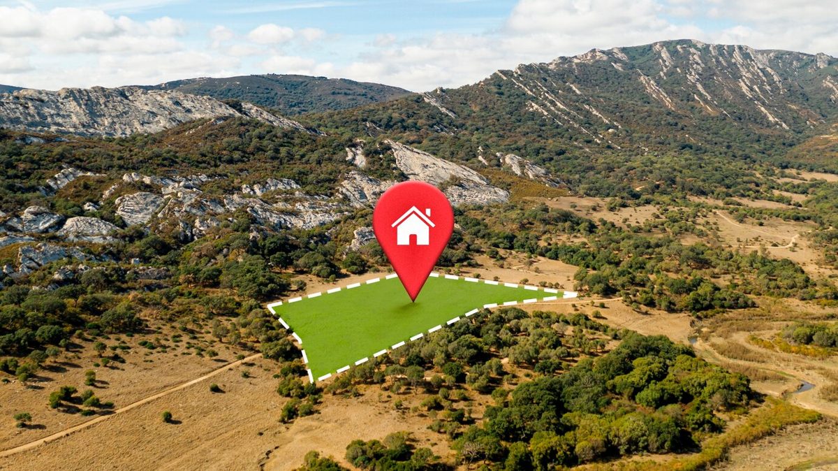 Aerial landscape photograph taken with a drone