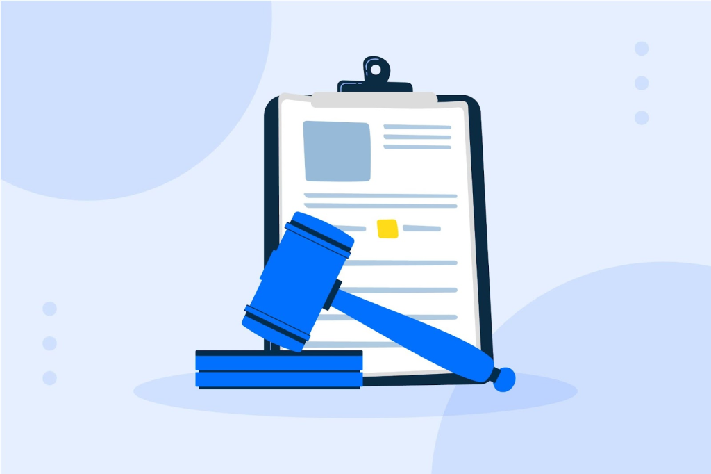 Broker signing a contract with a client