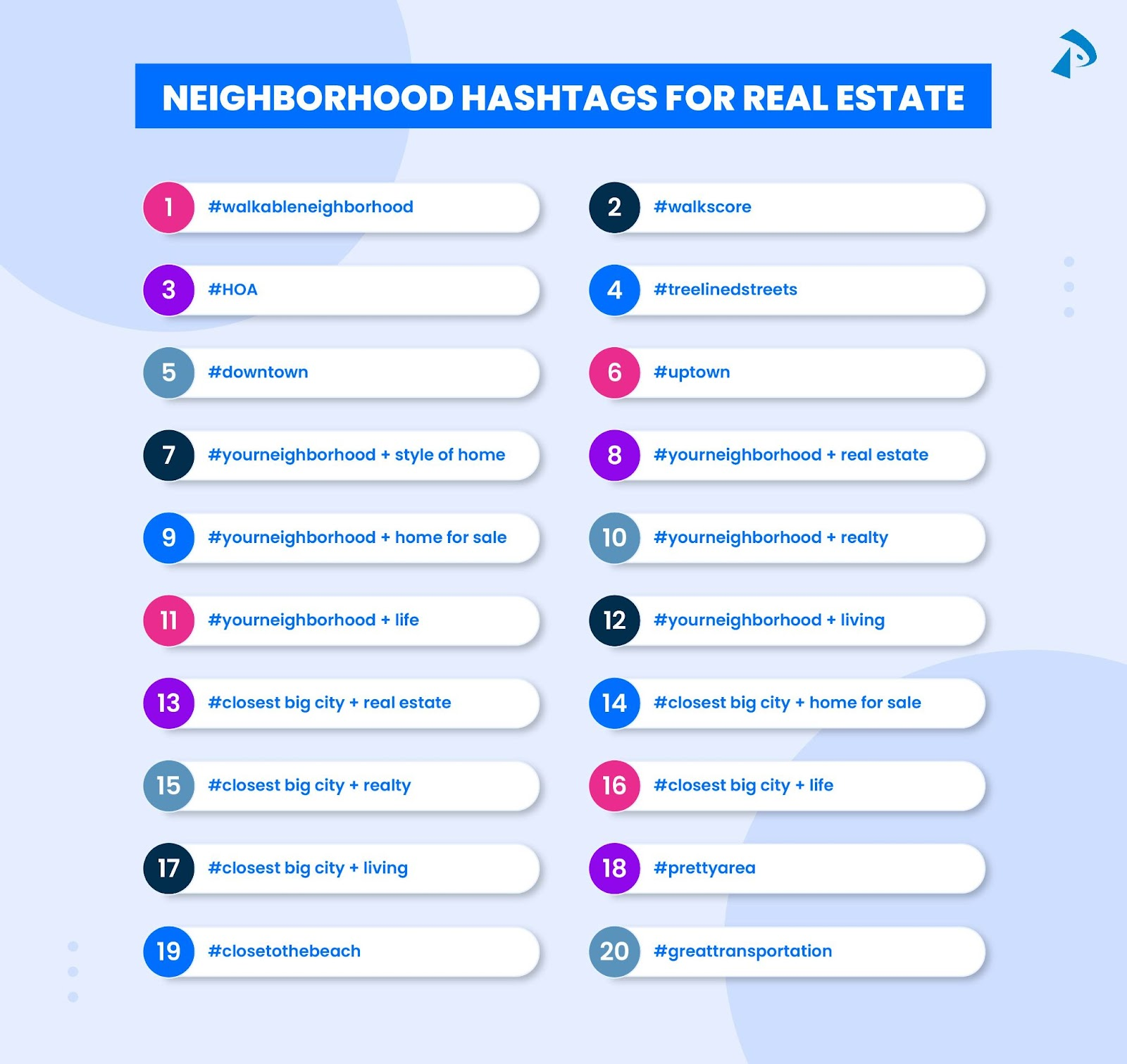 Niche real estate hashtags for buyers and sellers
