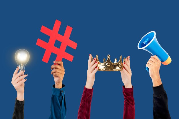Hashtags expanding social media reach