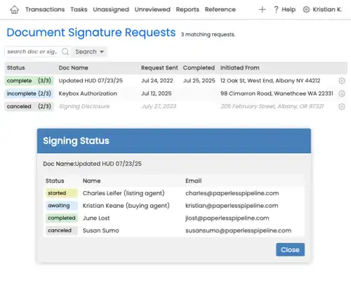 Pipeline eSign and Forms feature