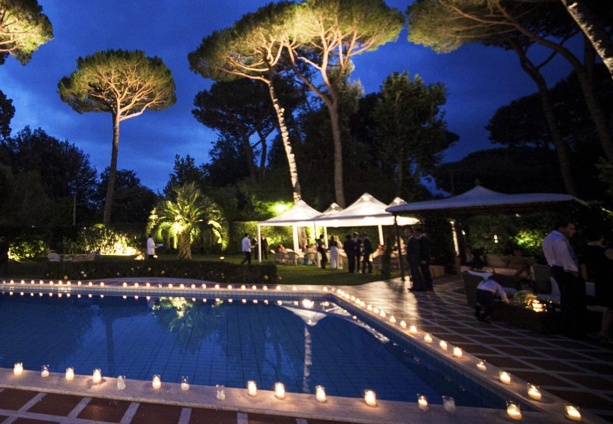 Luxury open house event setup