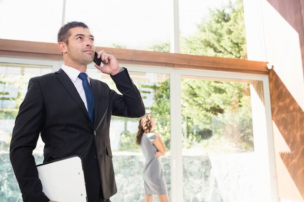 Agent taking a client call after hours