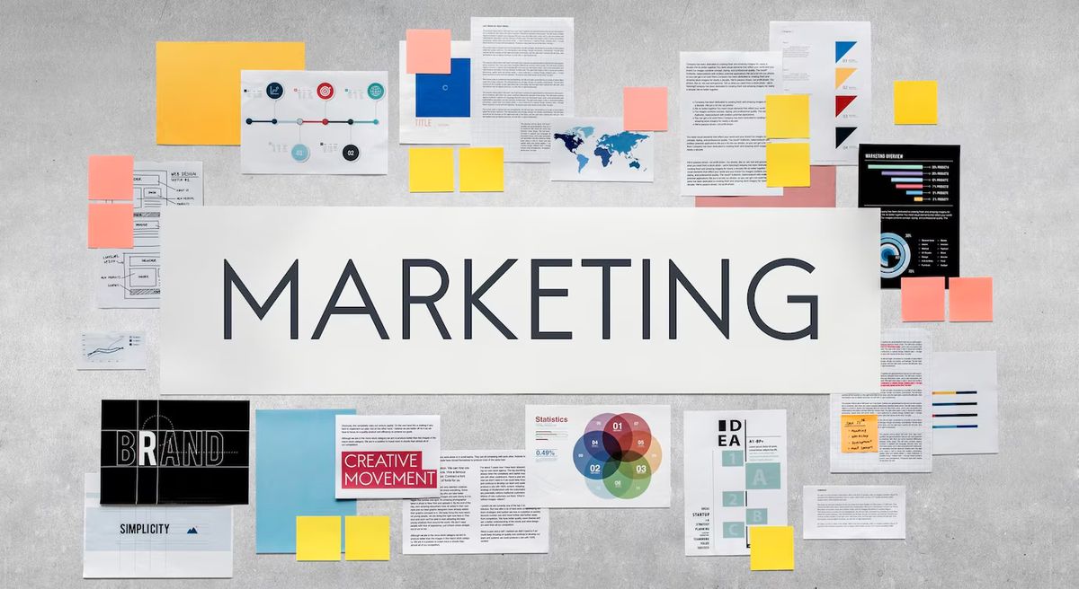 Document marketing strategy business concept illustration