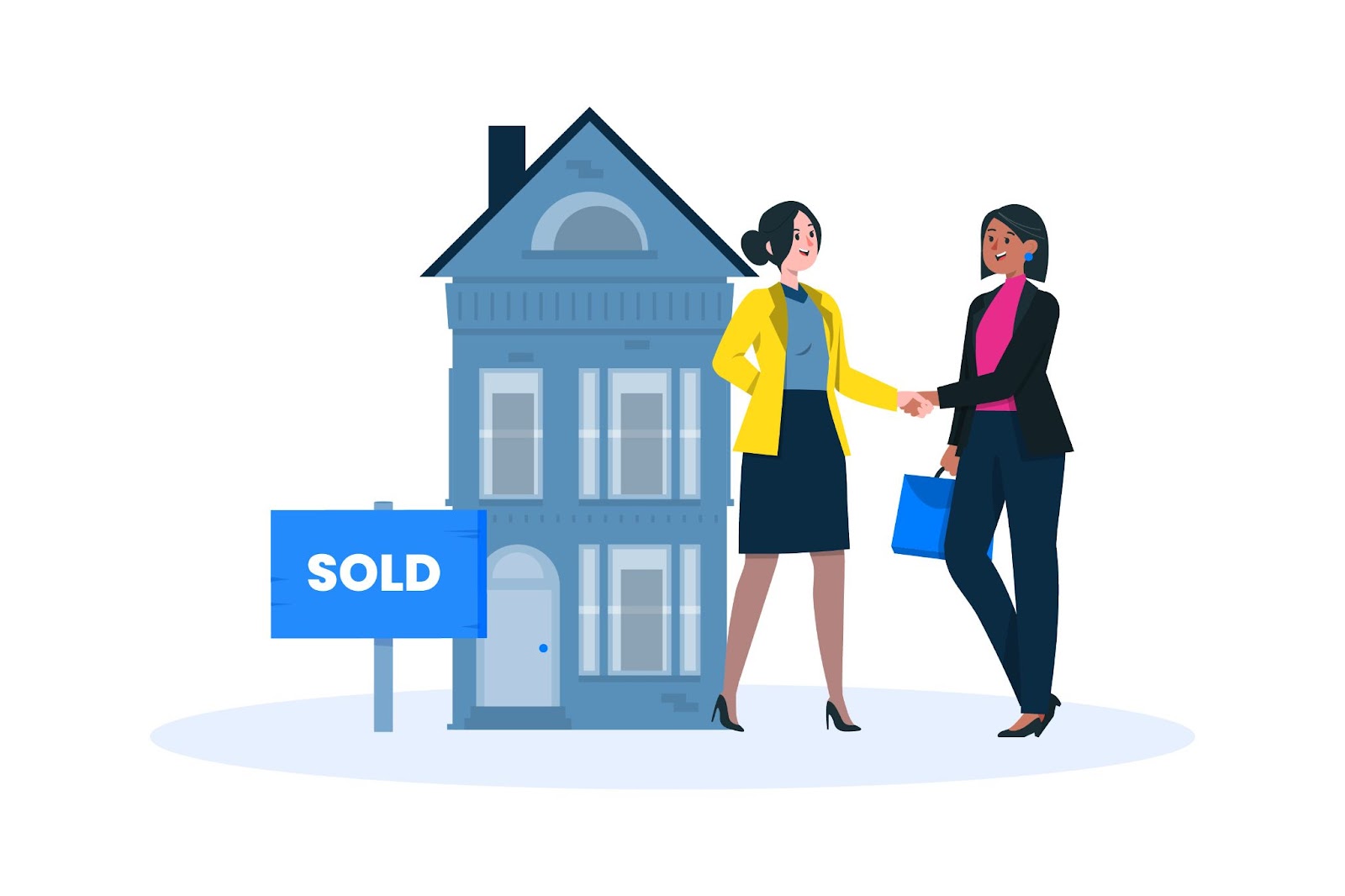 Real estate agent using a mobile device while out in the field