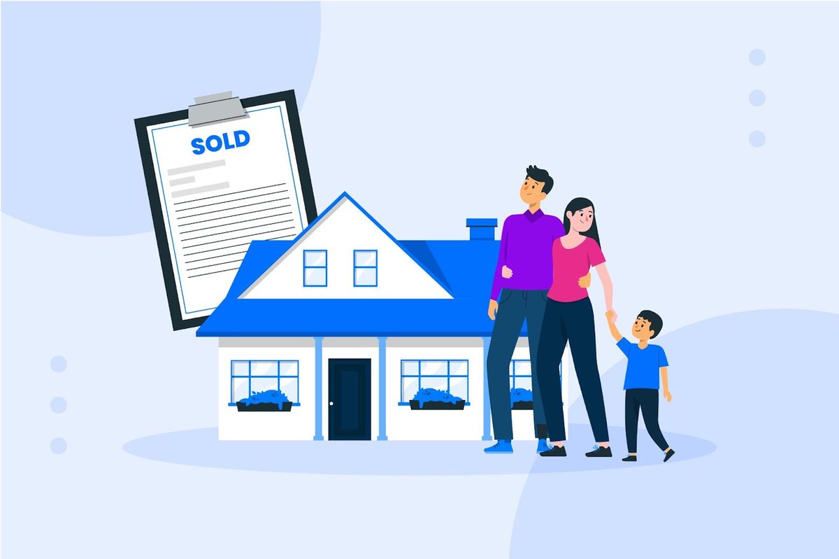 Seller signing closing paperwork with an agent
