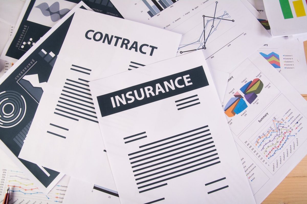 Business report graphs and charts on a desk