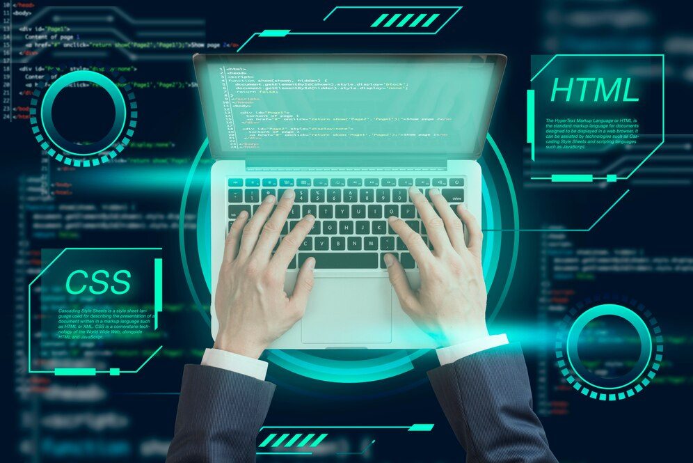 Collage of programming and web development screens