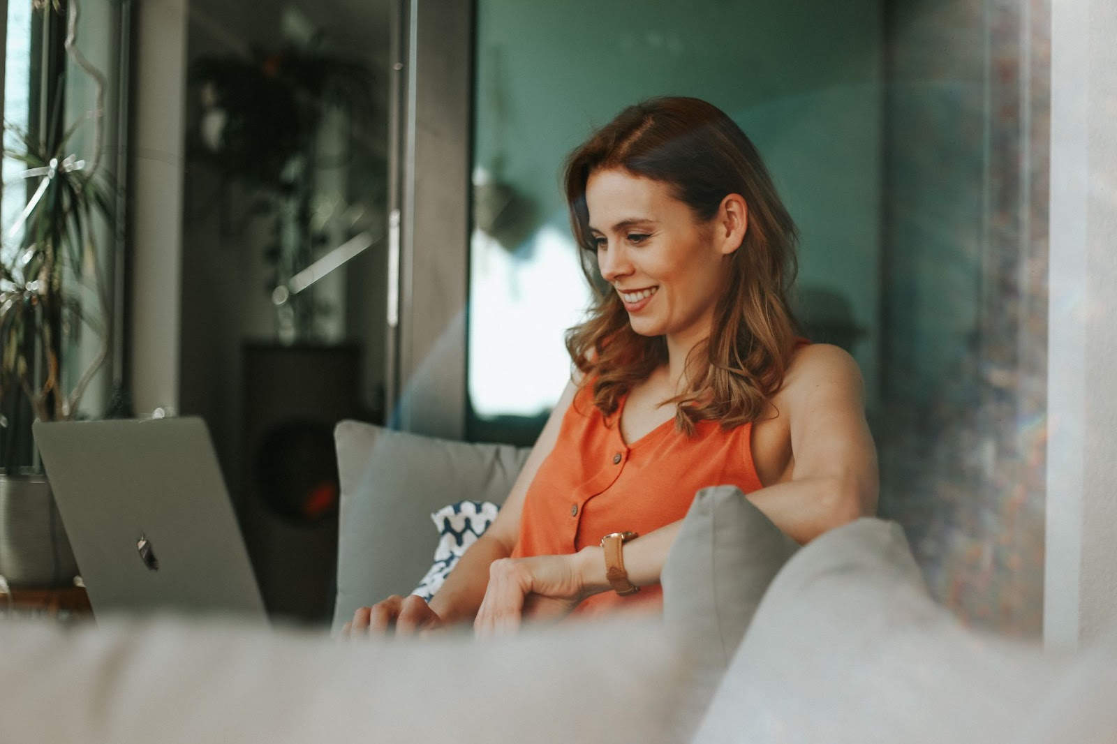 Remote real estate professional working from home office