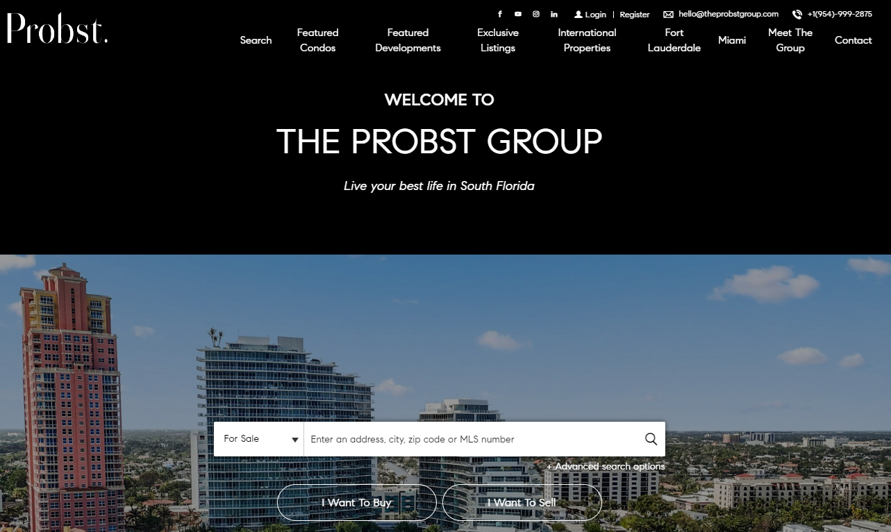 Megan Probst real estate agent website home page