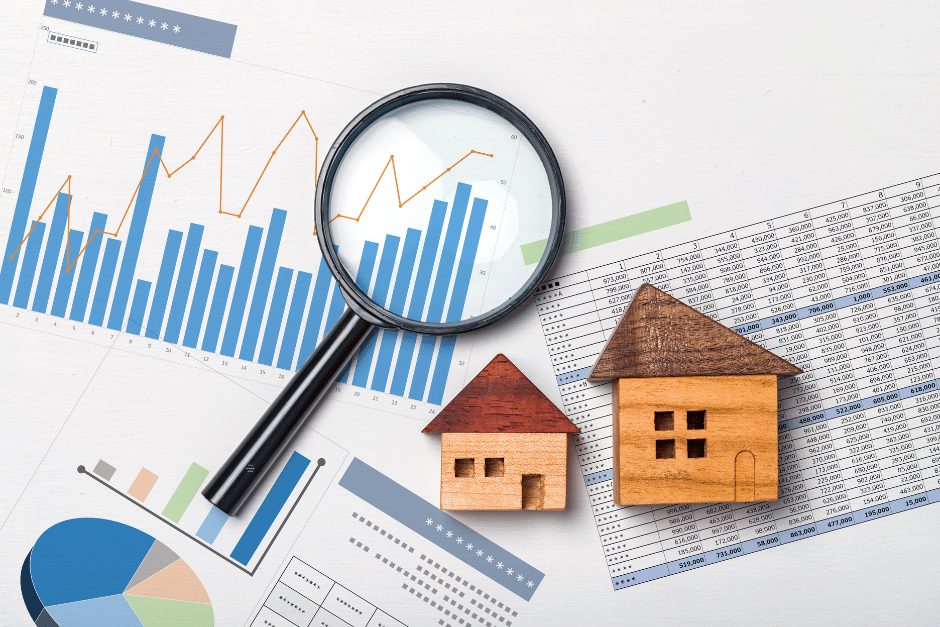 Real estate spreadsheet open on a laptop screen