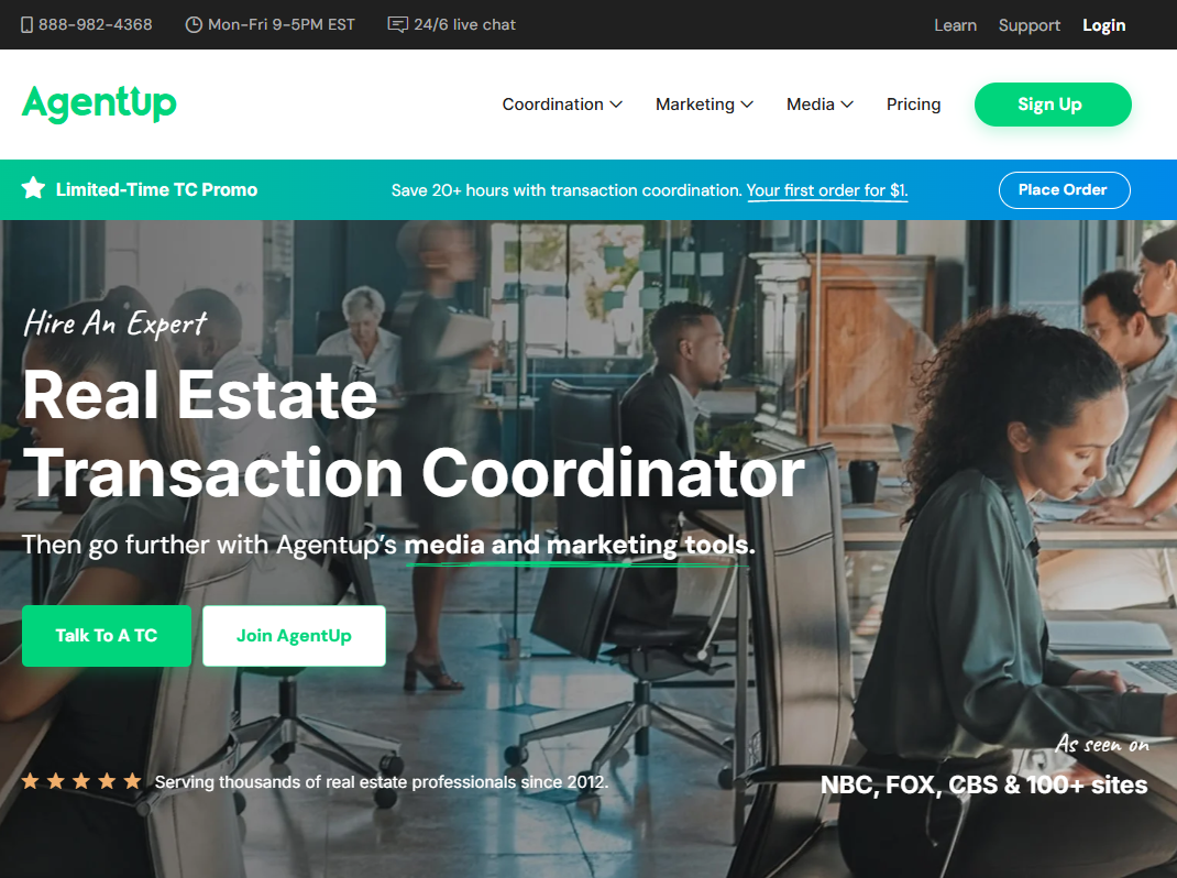 AgentUp transaction coordination service screenshot