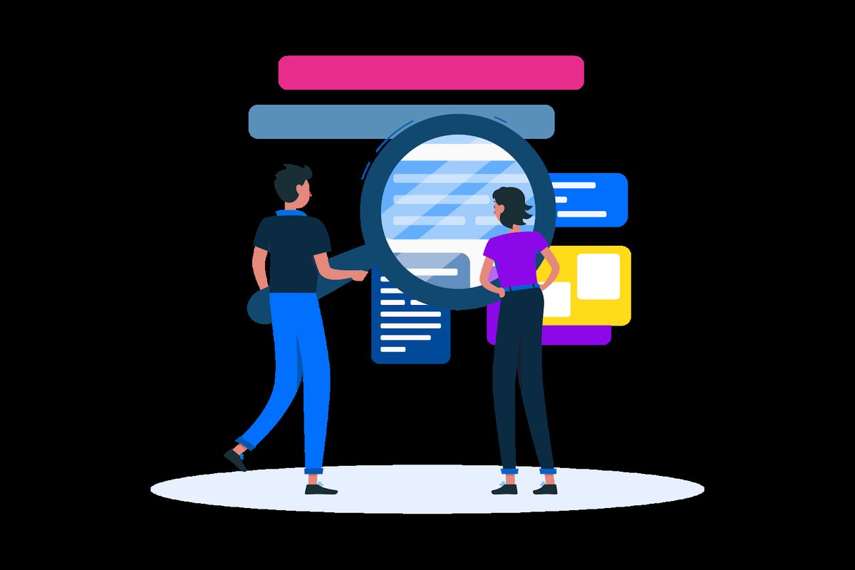 Checklist of software features on a screen