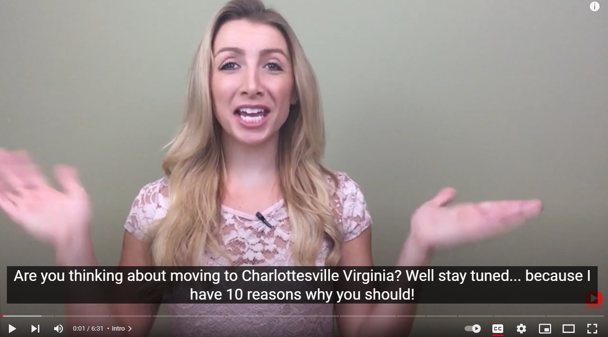 10 reasons to move to Charlottesville video