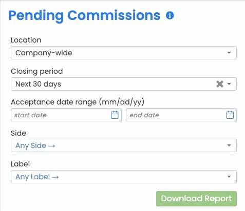 detailed commission report